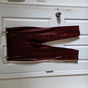 Red snake skin pants